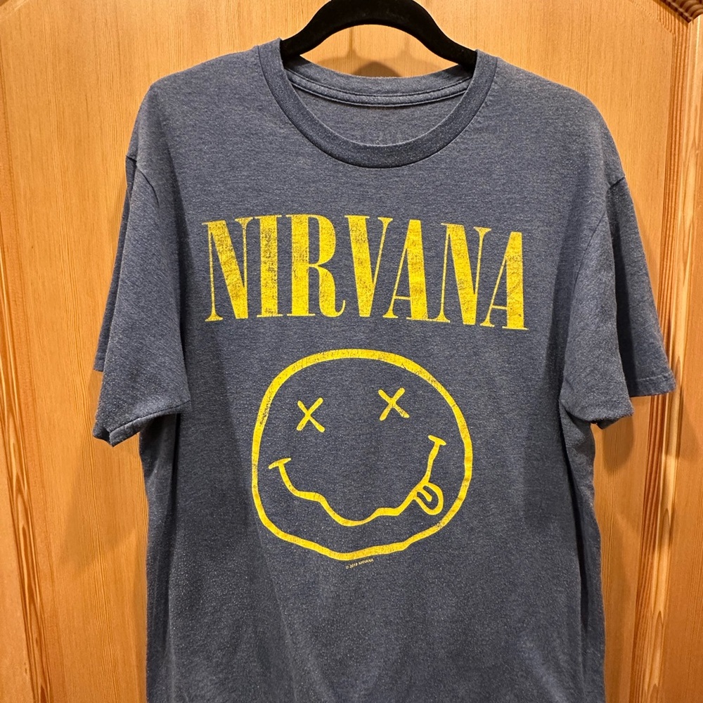 Nirvana Graphic T-Shirt in Blue and Yellow